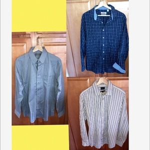 Lot 3 Shirts Burberry, Van Heusen & NWOT Claymore